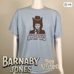 👛 (ANY 2/$20) GILDAN 100 Percent Cotton Short Sleeve Tee|Barnaby Jones “CRIPES”